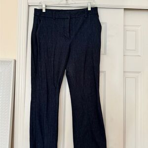 Express Stretchy Dark Denim Women's Trousers Editor pant Mid rise boot cut